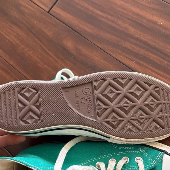Converse Teal High-Tops (M7, W9-9.5) - Picture 2 of 6